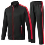Men's Black & Red Training Tracksuit